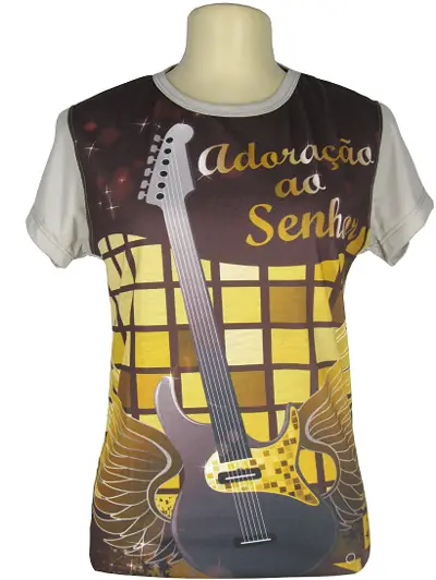 Camiseta Baby Look Adoração ao Senhor